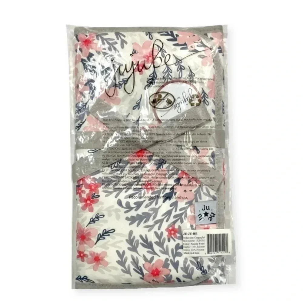 NWT Ju-Ju-Be Floral Memory Foam Baby Changing Pad